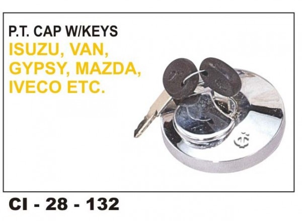 Fuel Tank Cap Maruti Van, Gypsy, Isuzu, Mazda, Iveco W/Key CI-132
