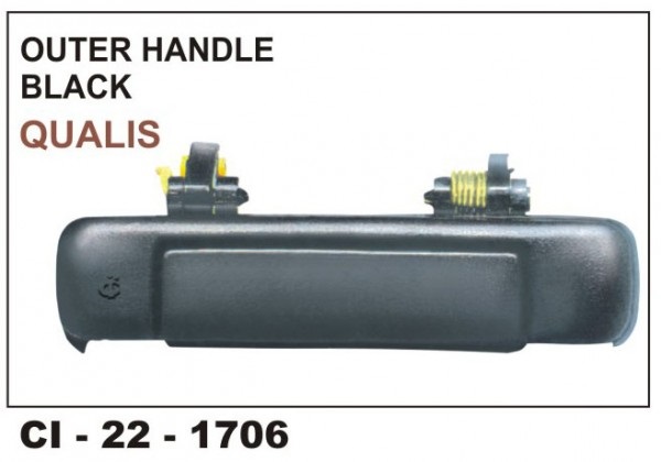 Outer Door Handle Qualis Black LHS CI-1706L