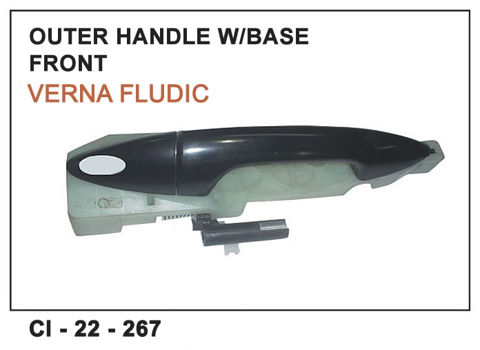 Outer Door Handle With Base Verna Fluidic Front RHS CI-267R