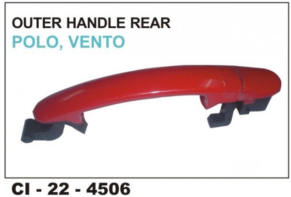 Outer Door Handle Polo / Vento Rear LHS (Red) CI-4506L