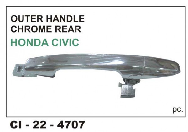 Outer Door Handle Honda Civic (Chrome Plated) Rear LHS CI-4707L