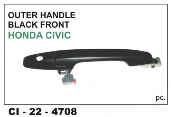 Outer Door Handle Honda Civic (Black) Front LHS CI-4708L