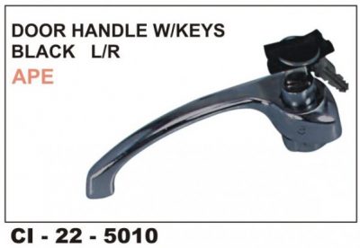 Outer Door Handle W/Key Black Ape LHS CI-5010L