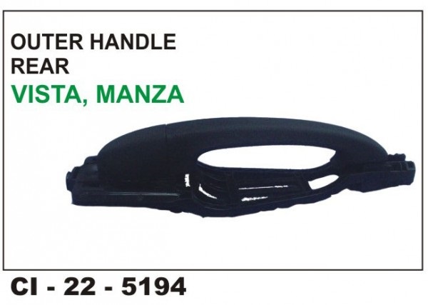 Outer Door Handle Indica Vista,Manza, Sumo Grande, Xenon Rear LHS CI-5194L