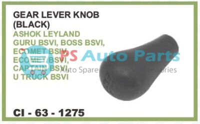 GEAR LEVER KNOB (BLACK) ASHOK LEYLAND GURU BS6, BOSS BS6, ECOMET BSIV, ECOMET BS6, CAPTAIN BS6, U TR