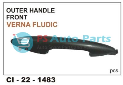 OUTER HANDLE VERNA FLUDIC BLACK FRONT