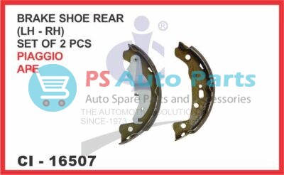 BRAKE SHOE REAR ( LH -RH SET OF 2 PCS)  PIAGGIO APE