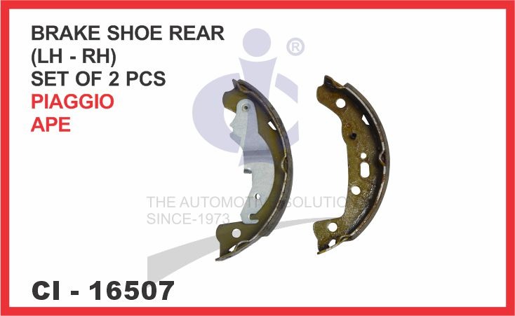 BRAKE SHOE REAR ( LH -RH SET OF 2 PCS)  PIAGGIO APE