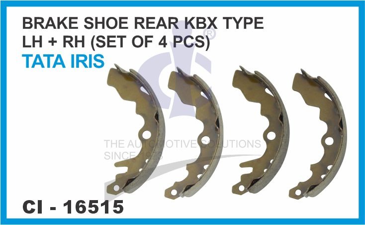 BRAKE SHOE REAR KBX TYPE LH +RH  ( SET OF 4 PCS ) TATA IRIS