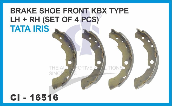 BRAKE SHOE FRONT TATA IRIS (KBX TYPE) LH/RH ( SET OF 4 PCS )