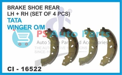 16522.jpeg BRAKE SHOE REAR LH/RH ( SET OF 4 PCS ) TATA WINGER O/M