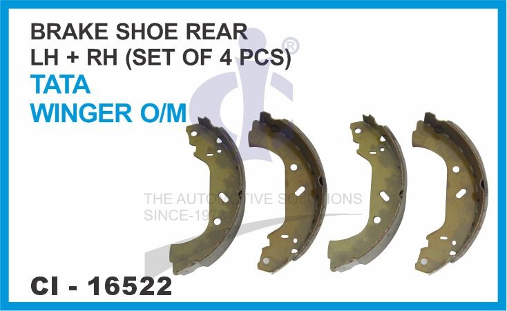 BRAKE SHOE REAR  LH/RH ( SET OF 4 PCS ) TATA WINGER O/M