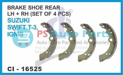 16525.jpeg BRAKE SHOE REAR LH/RH ( SET OF 4 PCS ) SUZUKI SWIFT T-3 IGNIS