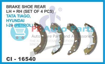 BRAKE SHOE REAR TATA TIAGO, HYUNDAI I-20 PETROL  LH/RH ( SET OF 4PCS)