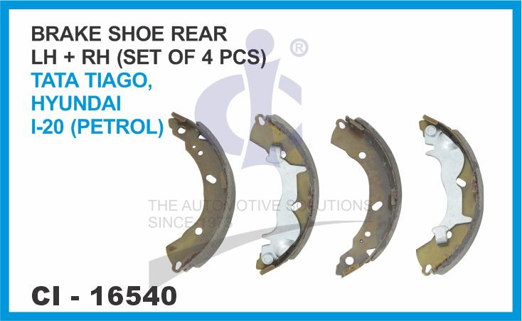 BRAKE SHOE REAR TATA TIAGO, HYUNDAI I-20 PETROL  LH/RH ( SET OF 4PCS)
