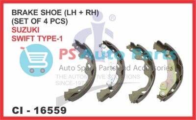 BRAKE SHOE ( LH + RH) (SET OF 4 PCS) SUZUKI SWIFT TYPE-1