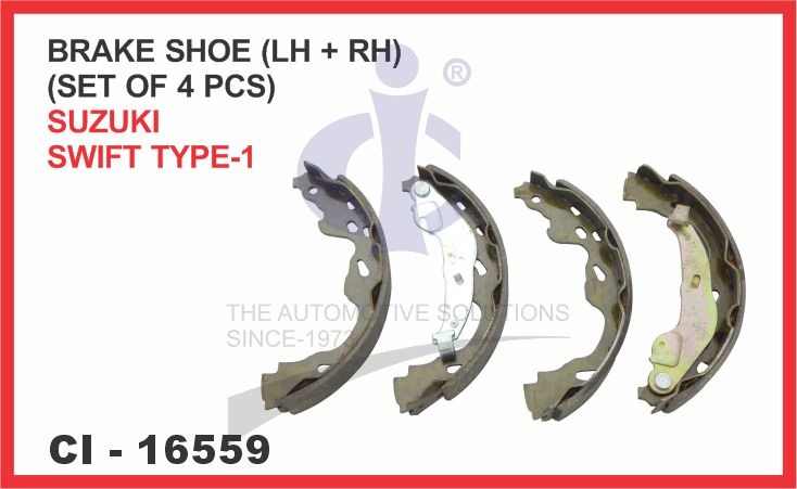 BRAKE SHOE ( LH + RH) (SET OF 4 PCS) SUZUKI SWIFT TYPE-1