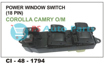 POWER WINDOW SWITCH COROLLA, CAMERY O/M 18PIN FRONT RIGHT