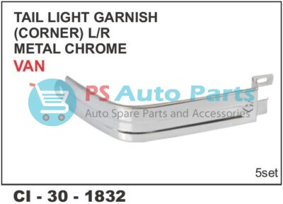 TAIL LIGHT GARNISH VAN METAL CHROME ( DISCON )