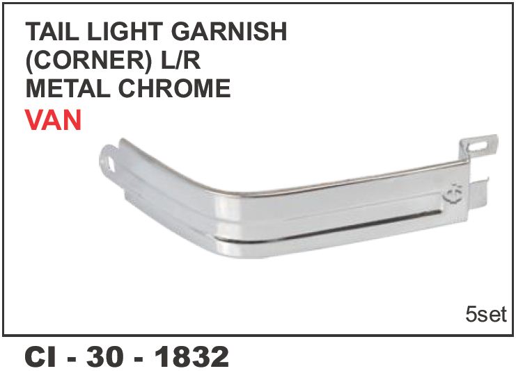TAIL LIGHT GARNISH VAN METAL CHROME ( DISCON )
