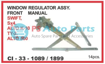 WINDOW REGULATOR ASSY SWIFT,ALTO K-10 TYPE-2, Sx4, ALTO 800,  MANUAL FRONT CI-1089