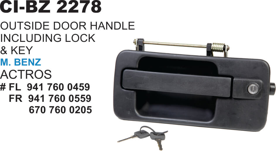 OUTER HANDLE INCLUDING LOCK & KEY BHARAT BENZ