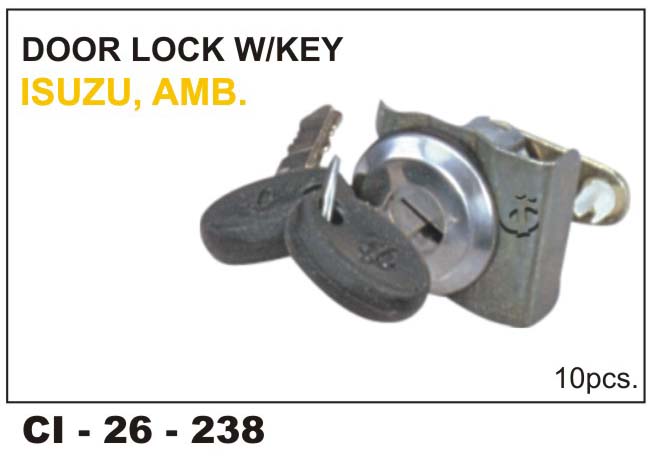 DOOR LOCK W/KEY ISUZU,AMB