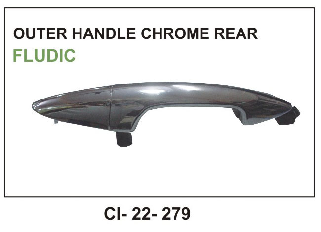 OUTER HANDLES FLUDIC CHROME REAR