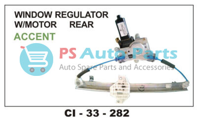 WINDOW REGULATOR ASSY W/MOTOR ACCENT REAR