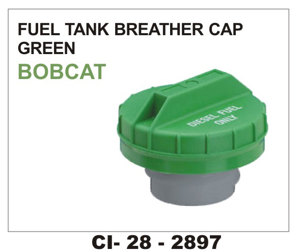 2897.jpg FUEL TANK CAP GREEN BOB CAT