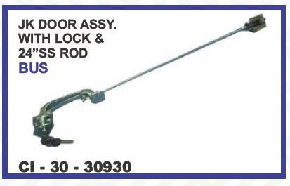 JK DOOR ASSY WITH LOCK  24 INCH SS ROAD BUS