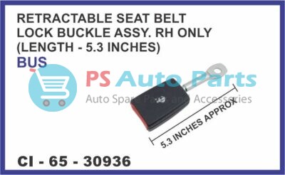 RETRACTABLE SEAT BELT LOCK BUCKLE ASSY (LENGTH - 5.3 INCHES) RH ONLY BUS