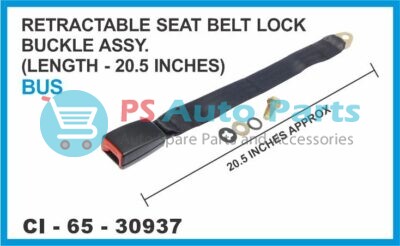 RETRACTABLE SEAT BELT LOCK BUCKLE ASSY  (LENGTH-20.5 INCHES) BUS