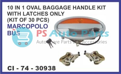 10 IN 1 OVAL BAGGAGE HANDLE KIT WITH LATCHES ONLY (KIT OF 30 PCS) BUS