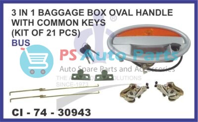3 IN 1 BAGGAGE BOX OVAL HANDLE WITH COMMON KEYS (KIT OF 21 PCS) BUS