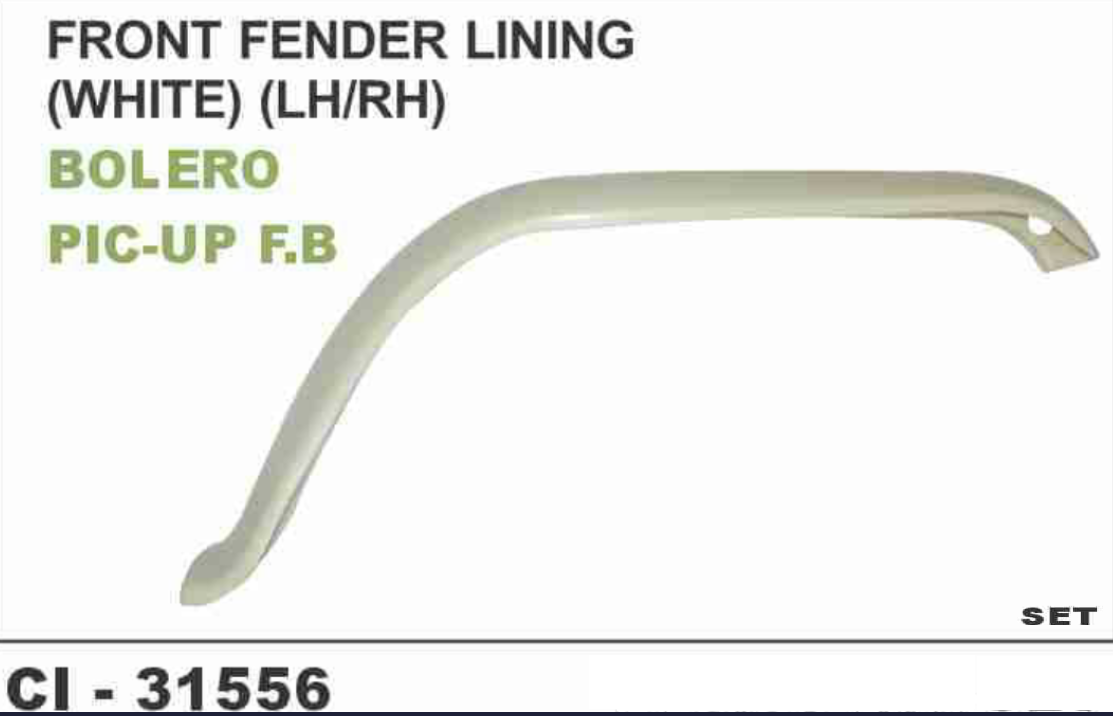 FENDER LINING BOLERO F/B (WHITE)