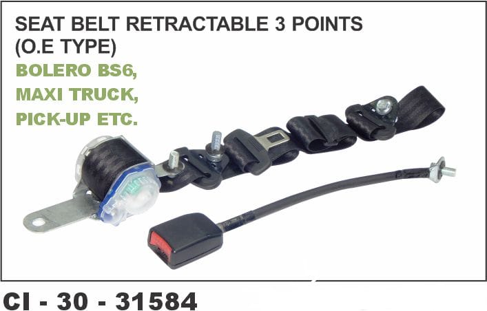 RETRACTABLE SEAT BELT 3 POINTS  OE TYPE BOLERO  LH/RH
