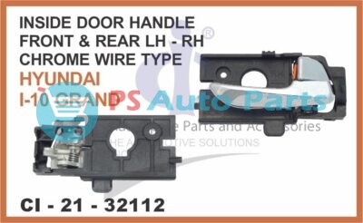 INSIDE DOOR HANDLE CHROME FRONT & REAR LH -RH SUITABLE FOR HYUNDAI I-10 GRAND, XCENT