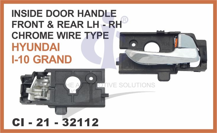 INSIDE DOOR HANDLE CHROME FRONT & REAR LH -RH SUITABLE FOR HYUNDAI I-10 GRAND, XCENT