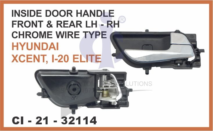 INSIDE DOOR HANDLE CHROME WIRE TYPE (FRONT/REAR LH -RH) HYUNDAI, I-20 XCENT ELITE