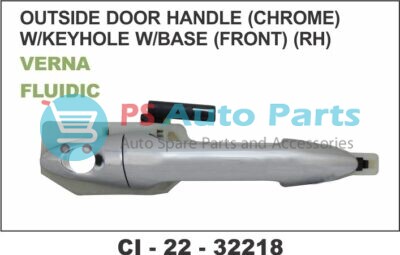 OUTER HANDLE VERNA FLUIDIC W/BASE CHROME FRONT