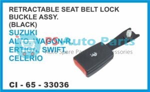 RETRACTABLE SEAT BELT LOCK BUCKLE ASSY (BLACK) SUZUKI ,ALTO,WAGON-R,ERTIGA,SWIFT,CELERIO