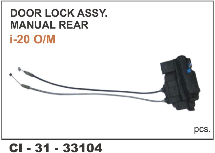DOOR LOCK ASSY MANNUAL O/M REAR I-20