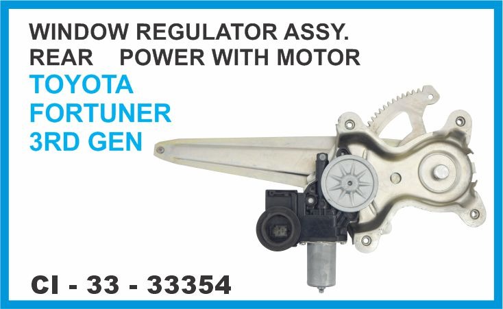 WINDOW REGULATOR ASSY REAR POWER WITH MOTOR TOYOTA FORTUNER 3RD GEN