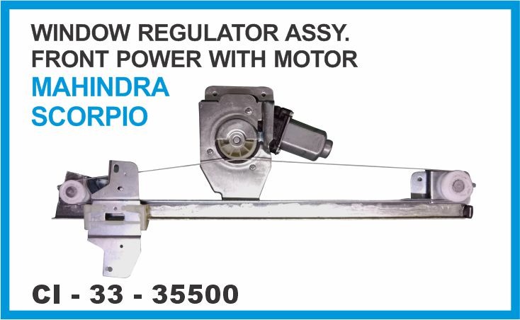 WINDOW REGULATOR ASSY FRONT POWER WITH MOTOR  MAHINDRA SCORPIO
