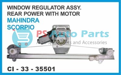 WINDOW REGULATOR ASSY REAR POWER WITH MOTOR  MAHINDRA SCORPIO
