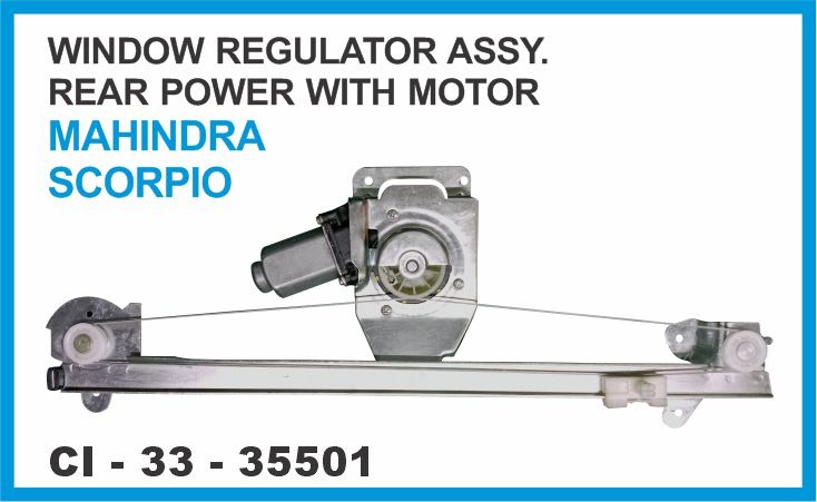 WINDOW REGULATOR ASSY REAR POWER WITH MOTOR  MAHINDRA SCORPIO