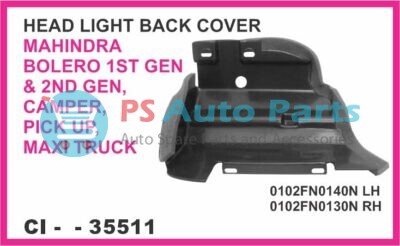 HEAD LIGHT BACK COVER MAHINDRA BOLERO 1ST GEN, 2ND GEN,CAMPER,PICK UP,MAXI TRUCK