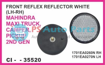 35520.jpeg REFLEX REFLECTOR FRONT WHITE ( LH-RH ) MAHINDRA MAXI TRUCK, CAMPER, PICKUP, 2ND GEN