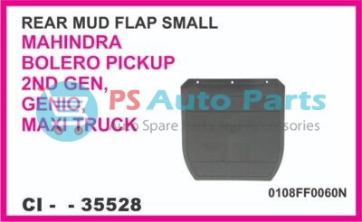 REAR MUD FLAP SMALL MAHINDRA BOLERO PICKUP  2ND GEN, GENIO MAXI TRUCK